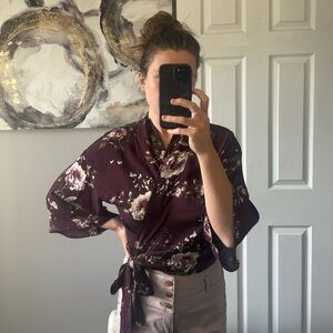 Charlotte Russe Maroon Flowy Top